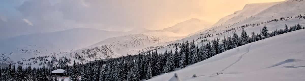 snowy ski resort