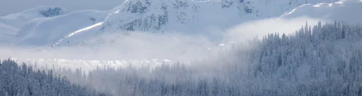 snowy ski resort