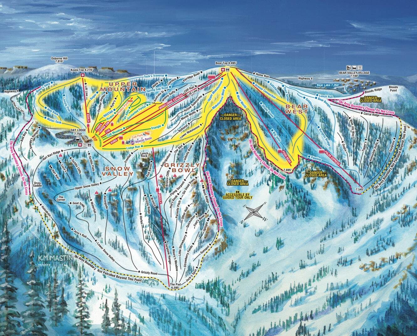 Bear Valley Ski Resort Guide, Location Map & Bear Valley ski holiday