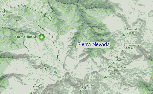 La+sierra+nevada+map