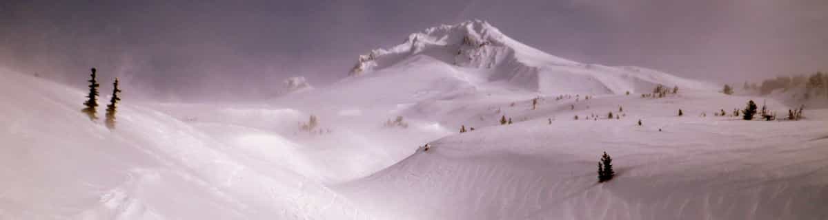 snowy ski resort