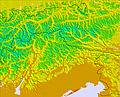 Eastern Alps temperature map