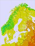 Scandinavia temperature map
