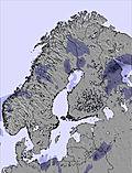 Scandinavia snow map