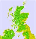 Scotland temperature map