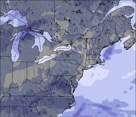 Appalachians and Great Lakes Snow Map (3 Days)