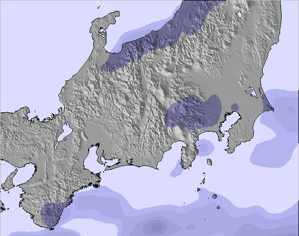 Weather Map and Snow Conditions for Central Honshu