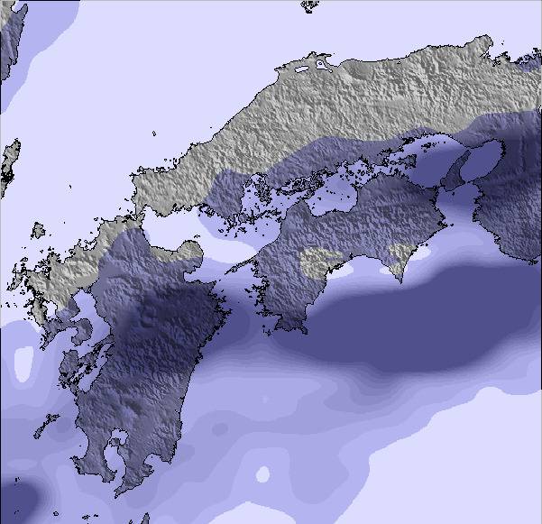 Weather Map and Snow Conditions for Southern Japan