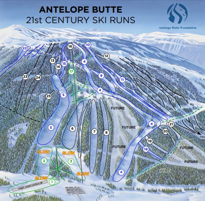 Antelope Butte Piste Map / Trail Map