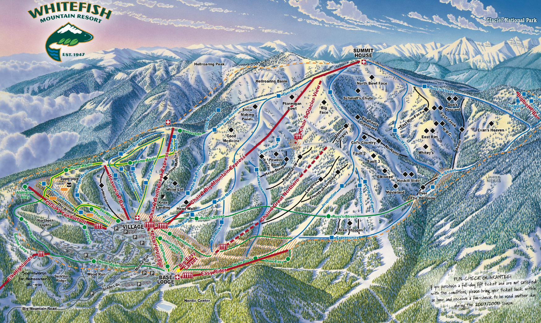 Whitefish Mountain Resort Ski Resort Guide, Location Map & Whitefish