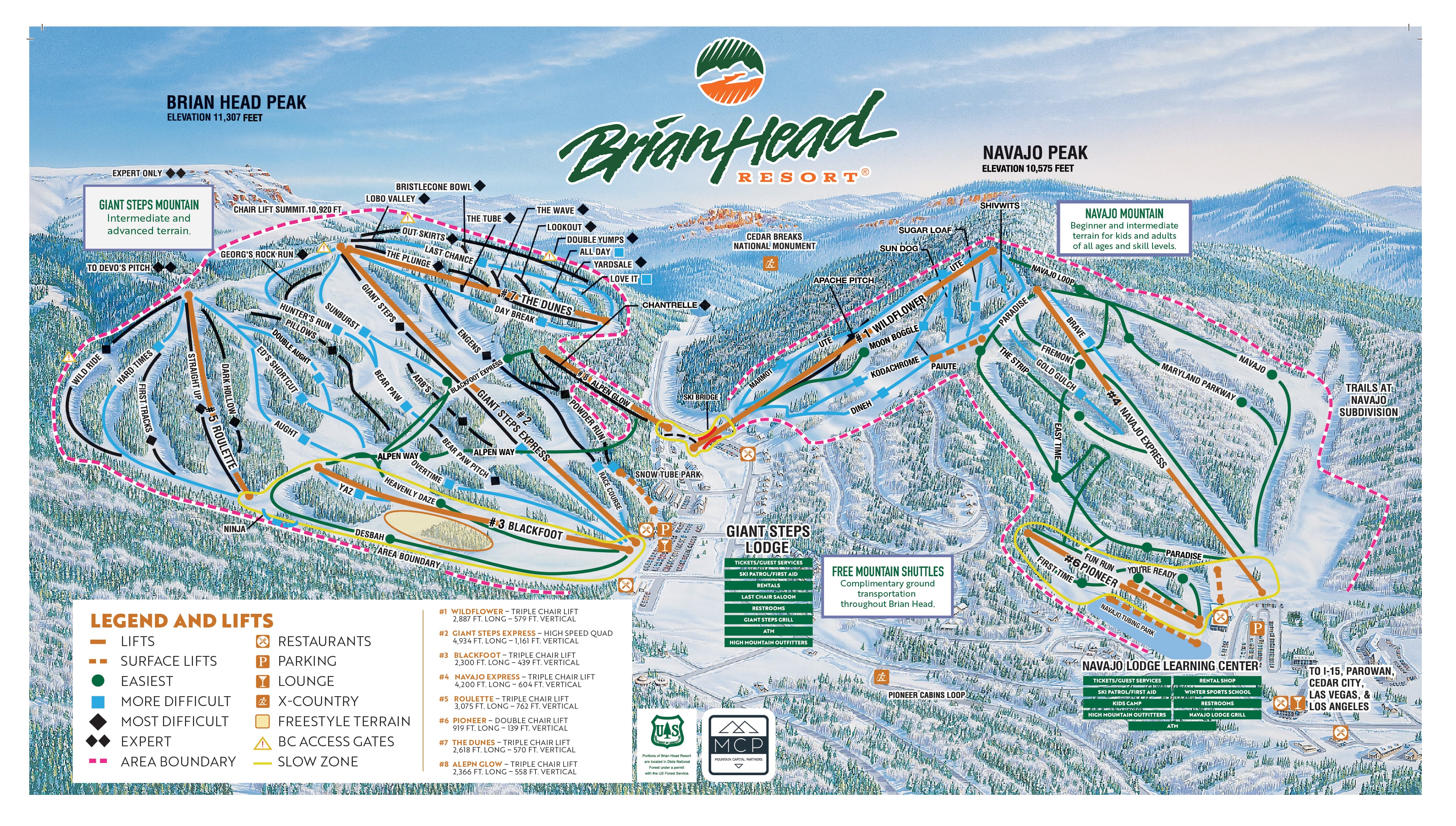 Brian Head Resort Piste Map / Trail Map