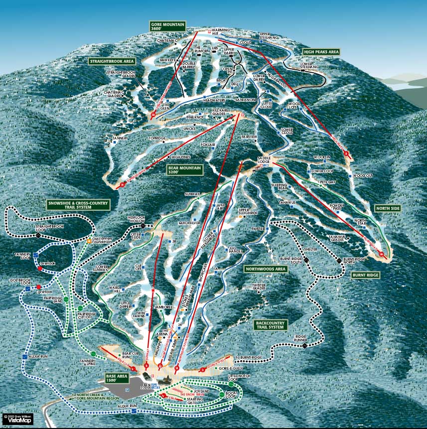 Gore Mountain Piste Map / Trail Map (high res.)