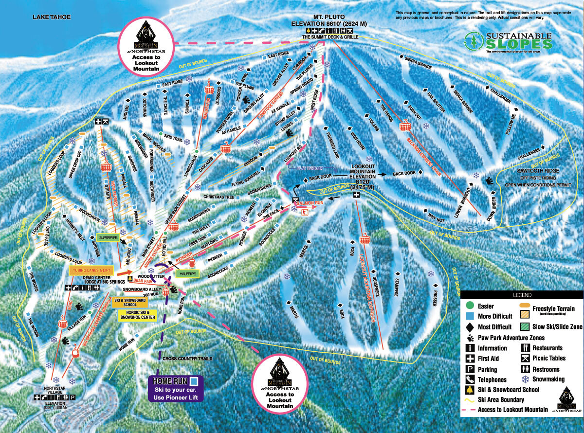 Northstar at Tahoe Ski Resort Guide, Location Map & Northstar at Tahoe