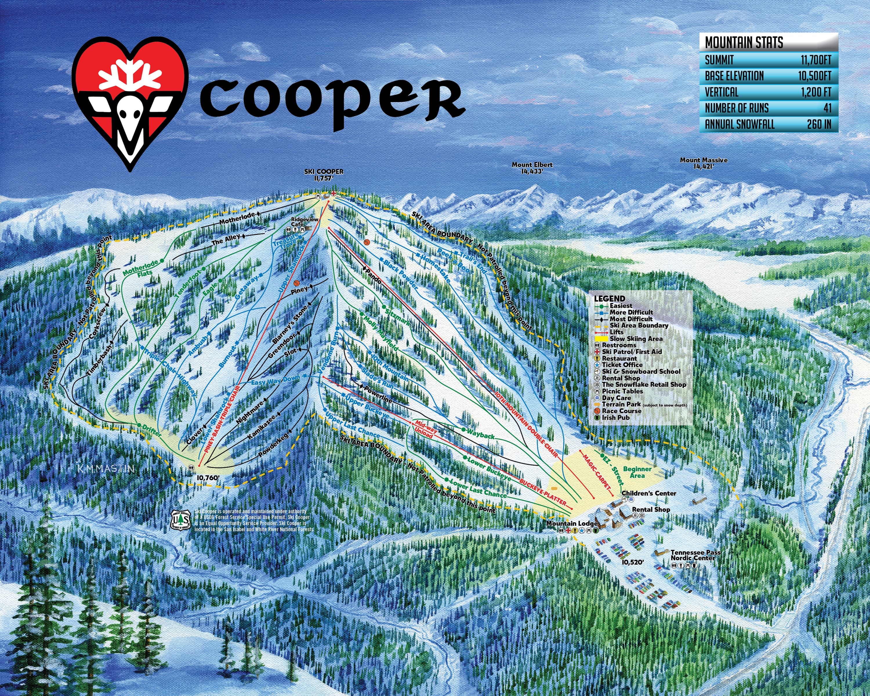 Ski Cooper Piste Map   Trail Map