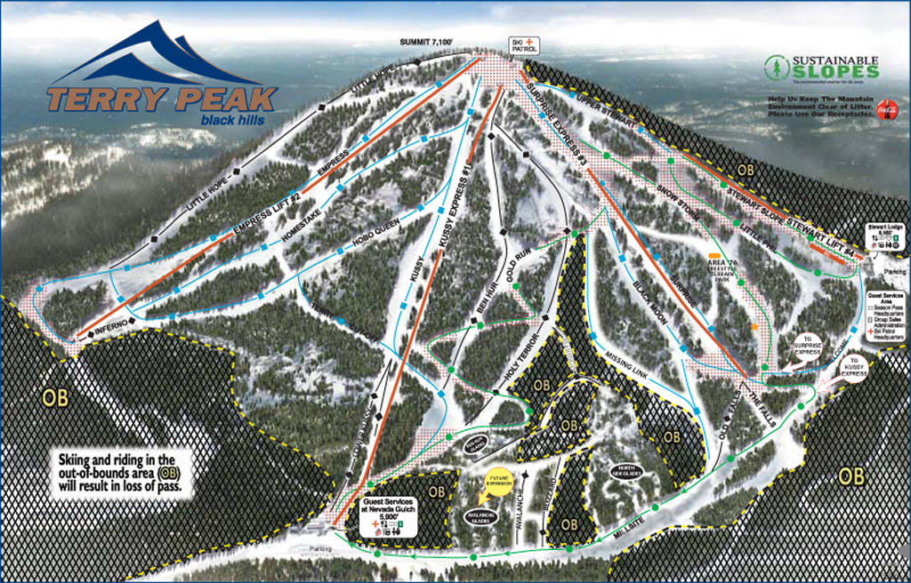 Terry Peak Ski Resort Guide, Location Map & Terry Peak ski holiday ...