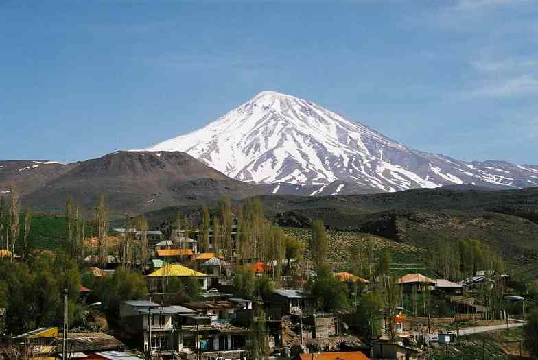 Mt. Damavand View from Polour, Early May 2005, Mount Damavand