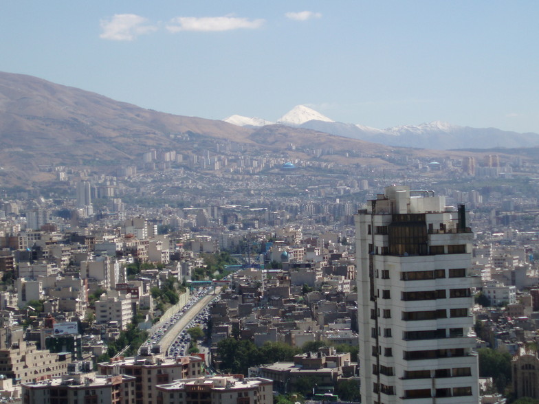 Damavand peak from Tehran., Mount Damavand