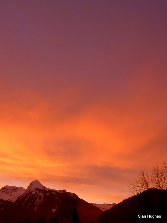 Sunset on Ressachaux, Morzine