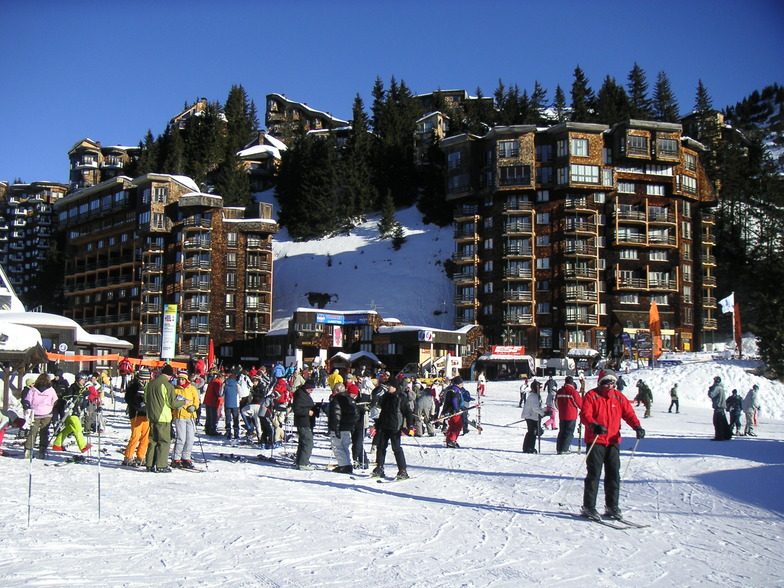 Avoriaz, and it's coats of many colours.