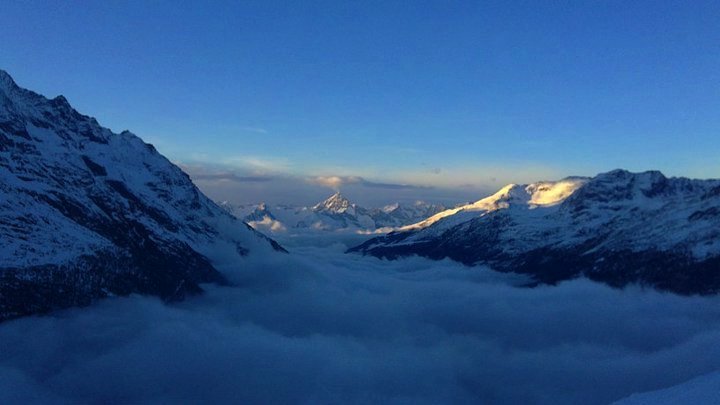 above the clouds, Saas Fee