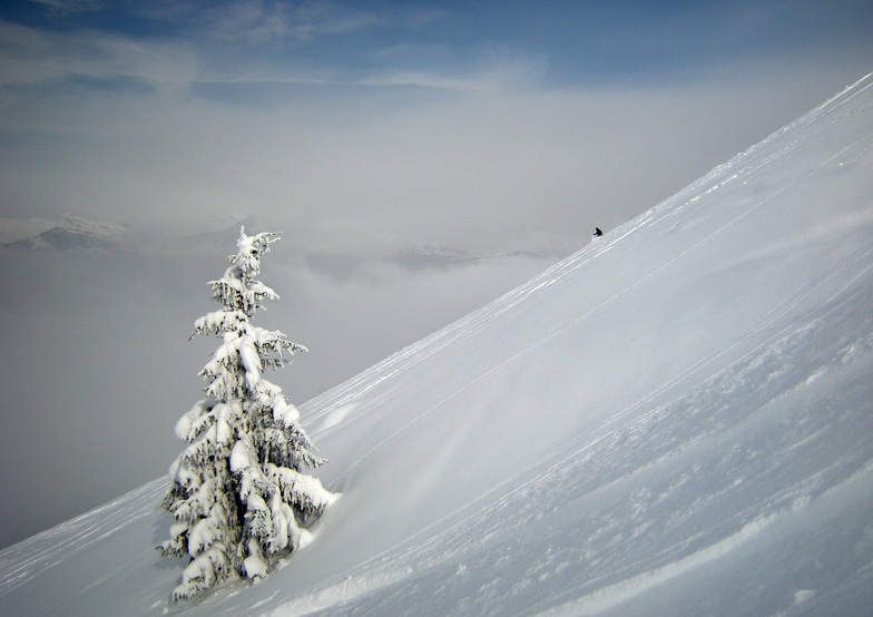 Ben off the Grande Epaule in superb snow, Saint Gervais