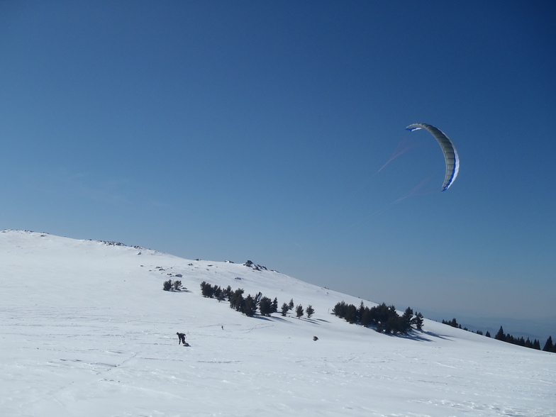 Snowkiting at the Vitosha plateau