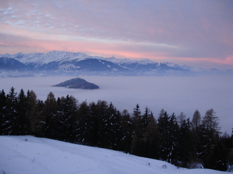 Sun Rise Over Mountains, Crans Montana