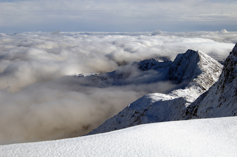 Snowdon in the clouds