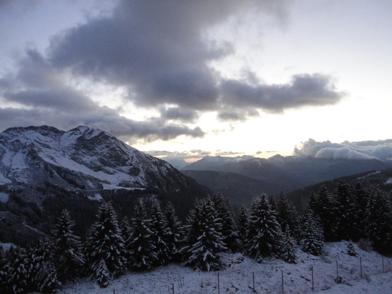 coucher de soleil à avoriaz