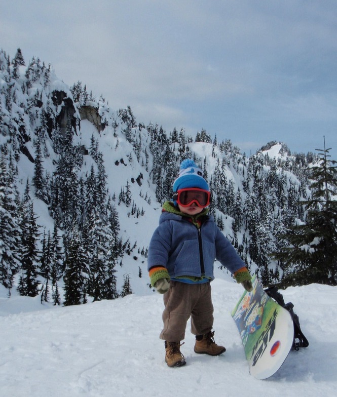 Jaden just learning the mountain, Stevens Pass