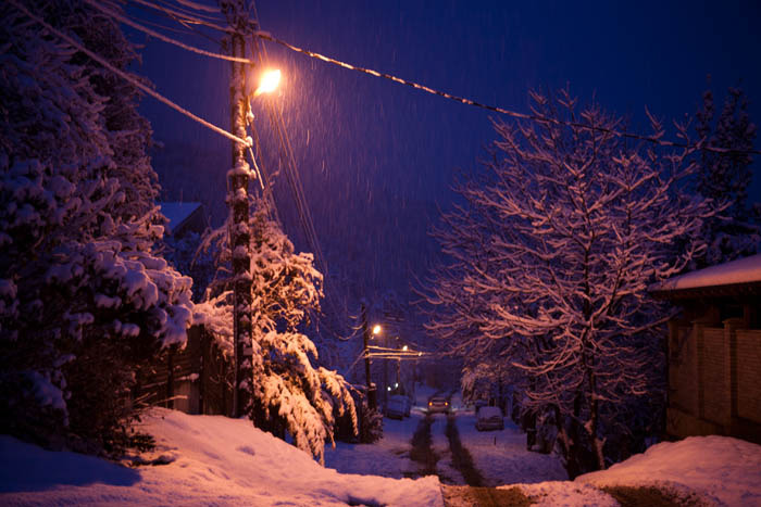 Snowfall in Krasnaya Polyana, Krasnaya Polyana (Village)