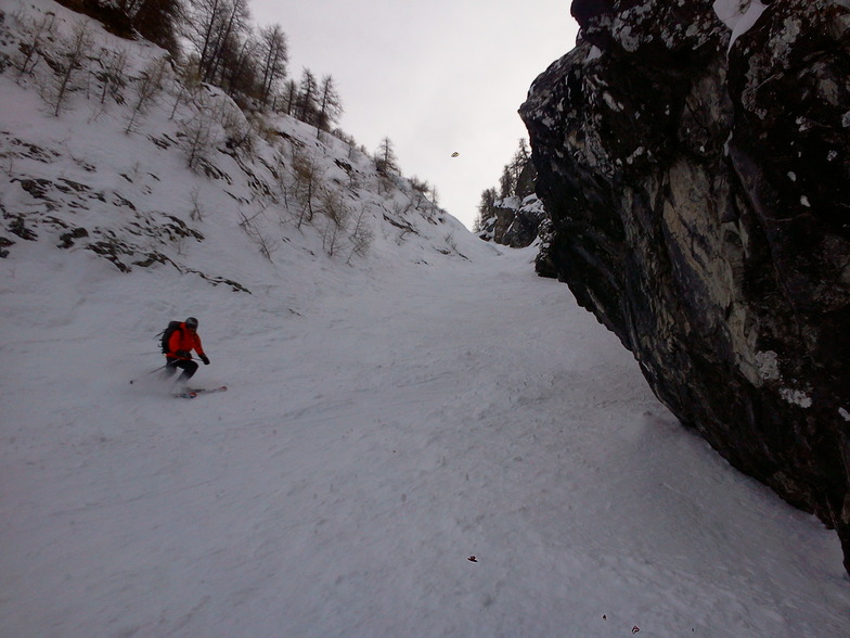 Laurent: couloir des Fréaux, La Grave-La Meije