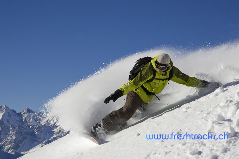 Off Piste Snowboarding Verbier