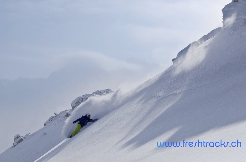 Off Piste Snowboarding Verbier