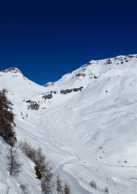 PLAINE MORTE ski run, Crans Montana