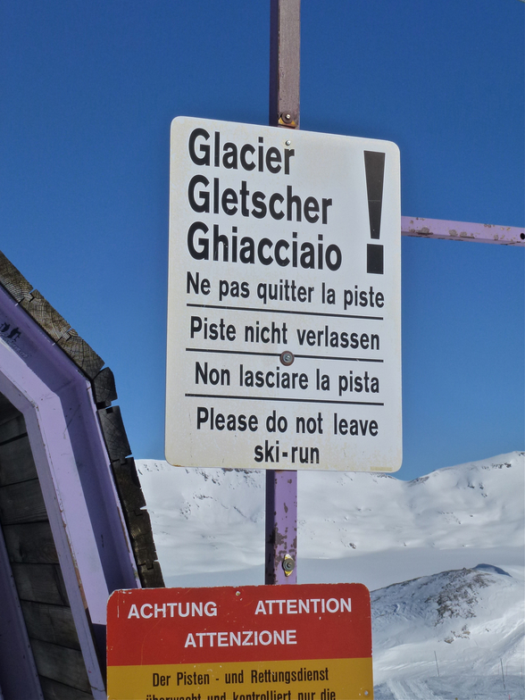 PLAINE MORTE ski run, Crans Montana