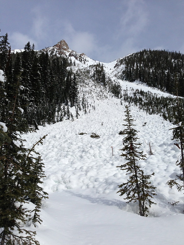 Springtime avalanches, Kicking Horse