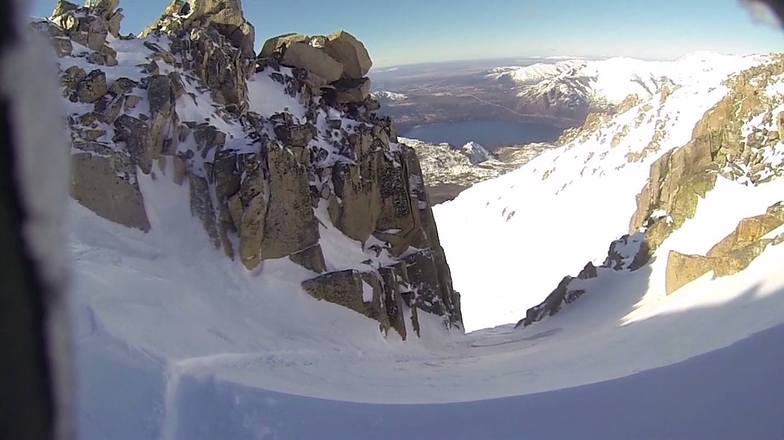 Hidden powder chute, Cerro Catedral