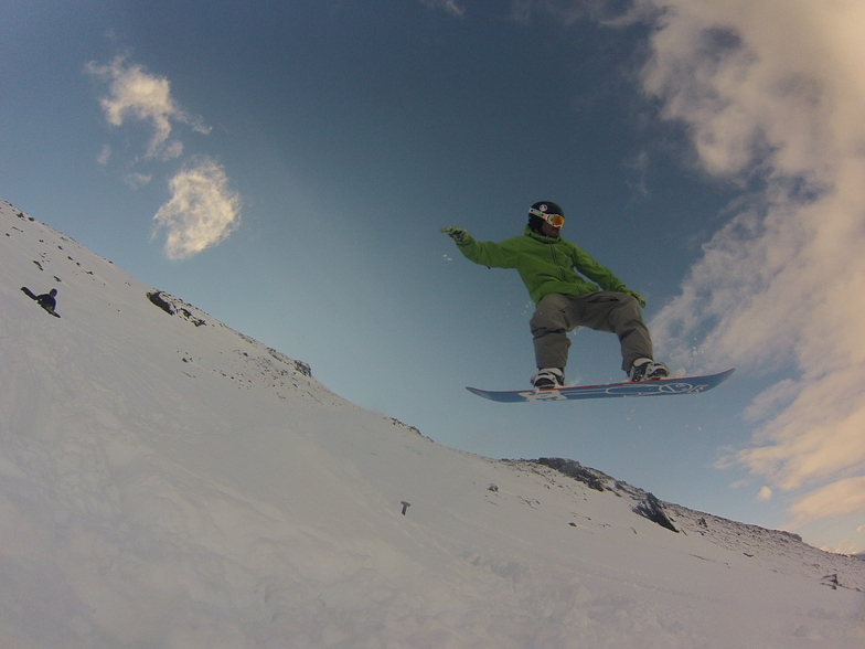 Flying deep powder, Cerro Castor