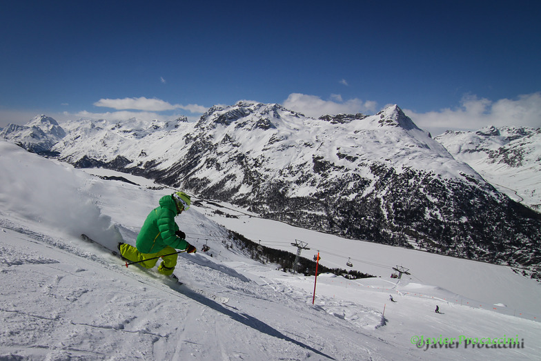 Telemarking with Wyss Snowsport's instructor SOLO, Corvatsch-Furtschellas