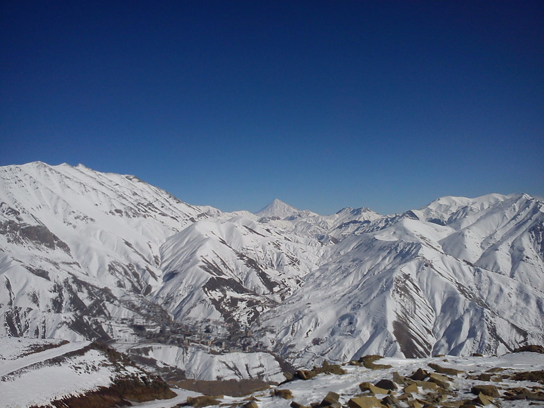 Darbandsar(View of Mount Damavand of cabin station Darbandsar)