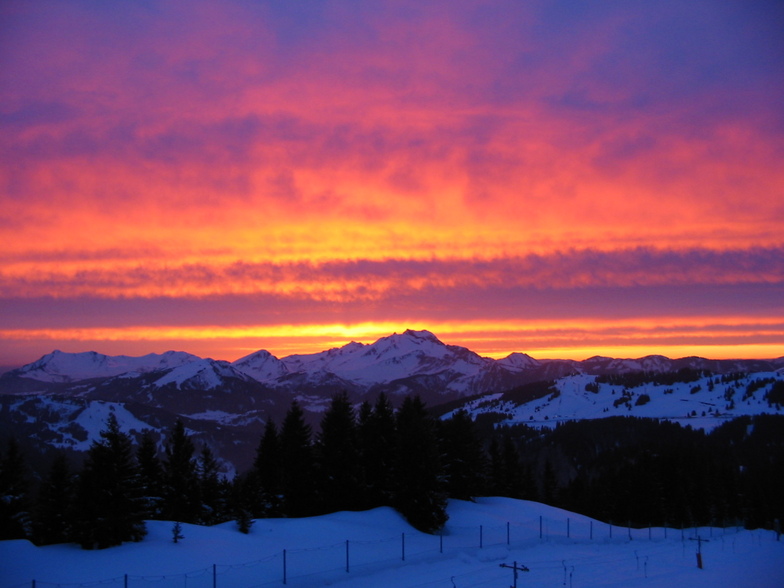 avoriaz sunset