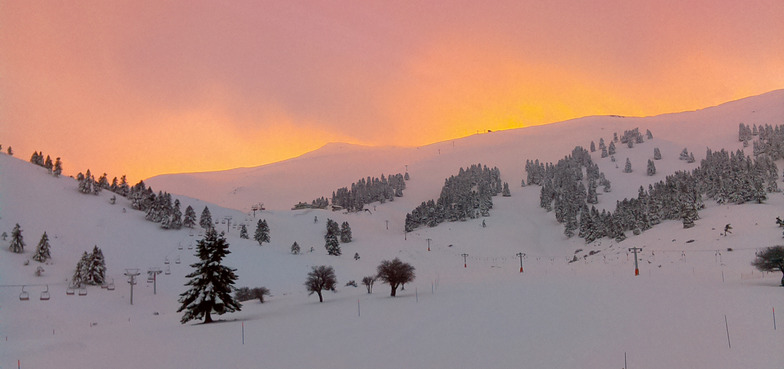 Helmos Greece Sunset, Kalavryta Ski Resort