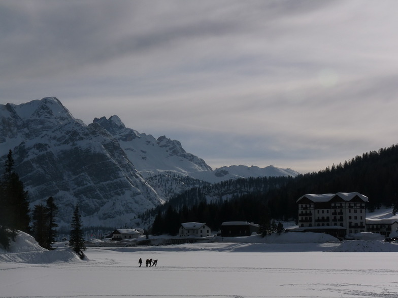 Misurina frozen lake