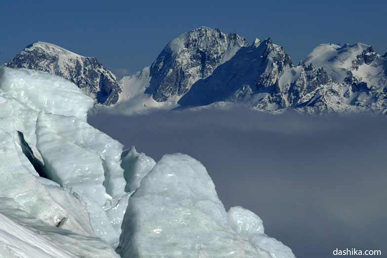 Elbrus glaciers, Mt Elbrus