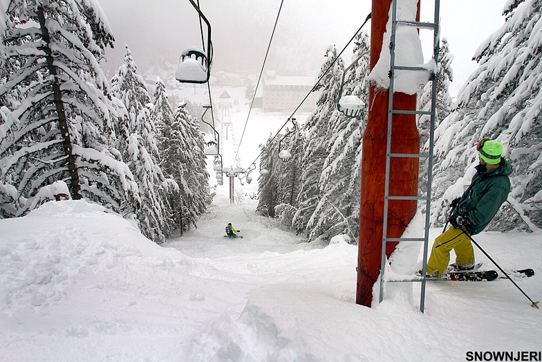 Under the classic lift, Brezovica