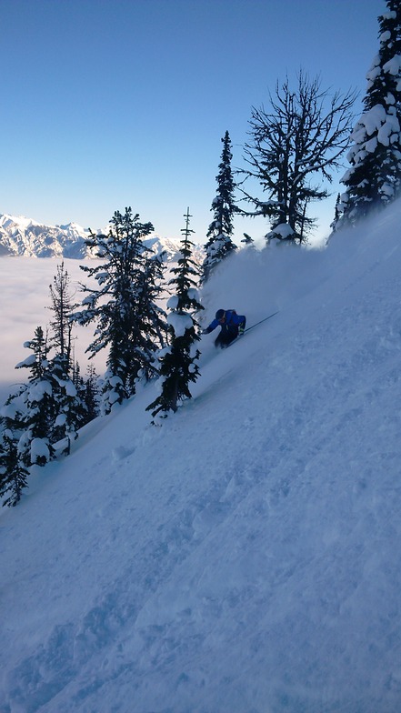 Enjoying the endless powder, Kicking Horse