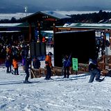 practicando snowboard, USA - New Mexico