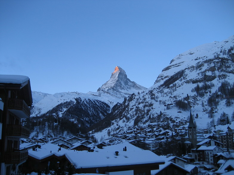 Sun rise on the Matterhorn, Zermatt