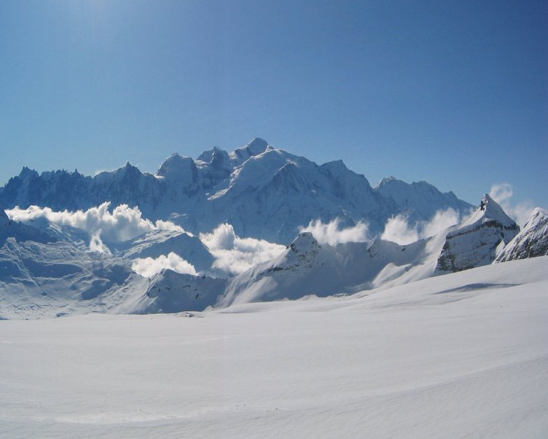 Mont Blanc as seen from top station at Flaine, France